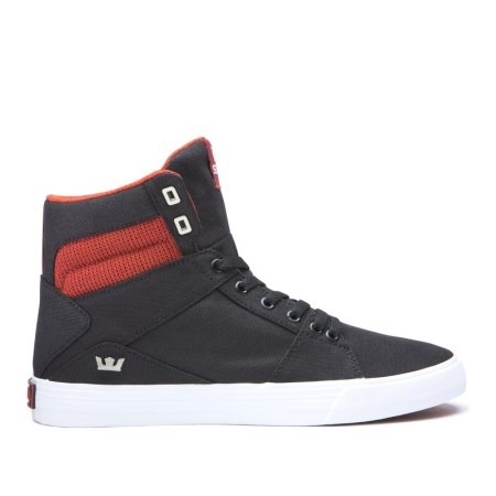 Supra Aluminum Svart Høye Sneakers Dame [NO-2-I516]